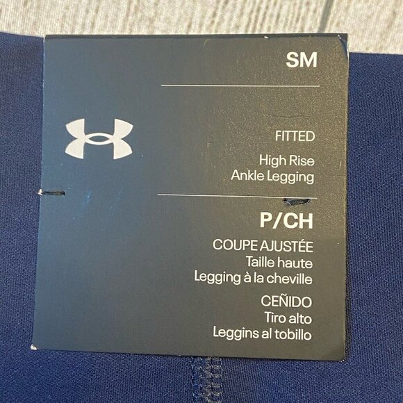 UA Under Armour Women's Motion Ankle Leggings SMALL Navy Hi Rise #1369488  NWT - Picture 12 of 13